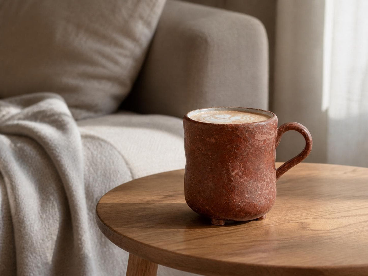 Red Brown Ceramic Coffee Mug product photo 3