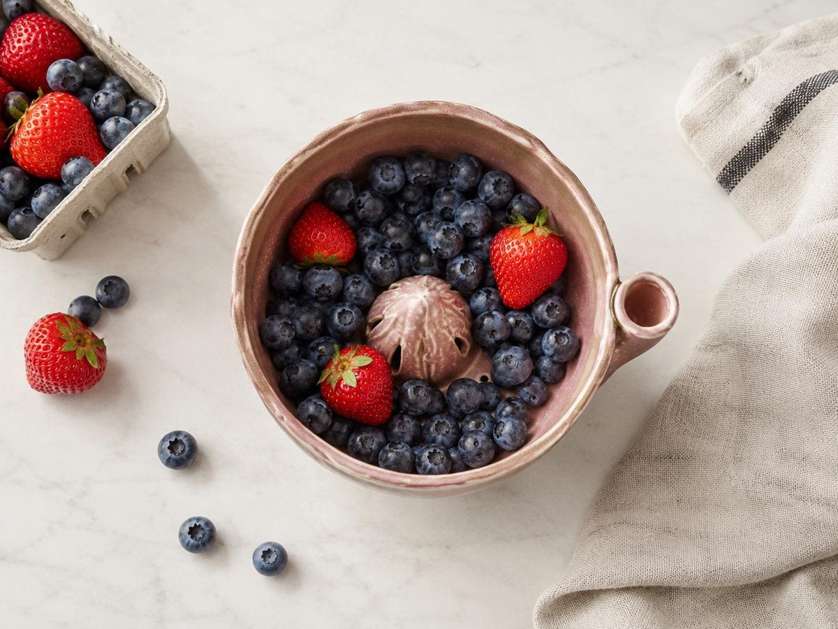 Handmade Ceramic Berry Washing Bowl product photo 7