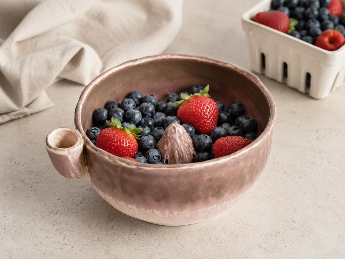 Handmade Ceramic Berry Washing Bowl product photo 6