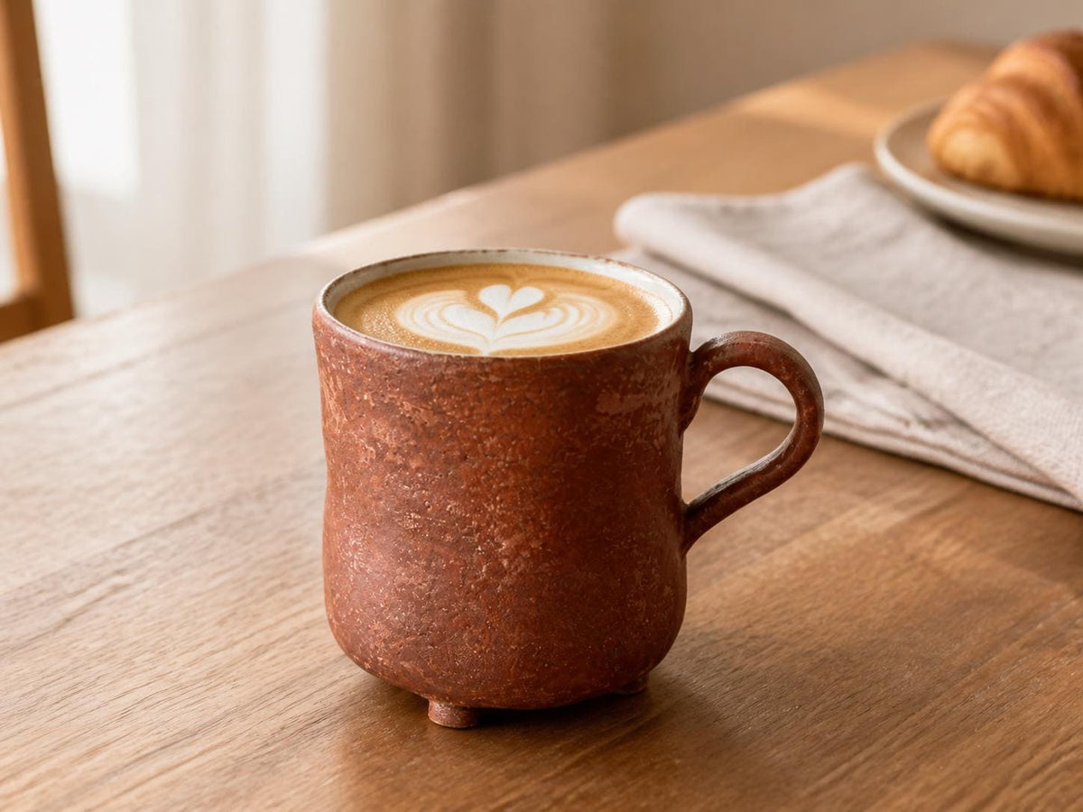 Red Brown Ceramic Coffee Mug product photo 8