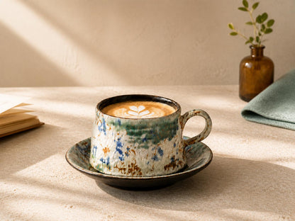 Earthy Espresso Cup and Saucer product photo 2