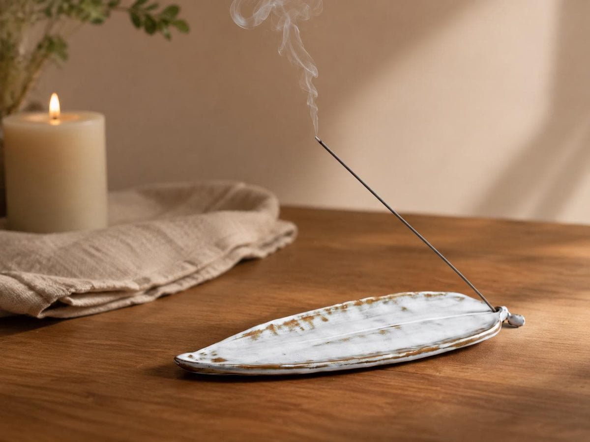 Handmade Ceramic Leaf Incense Holder product photo 3