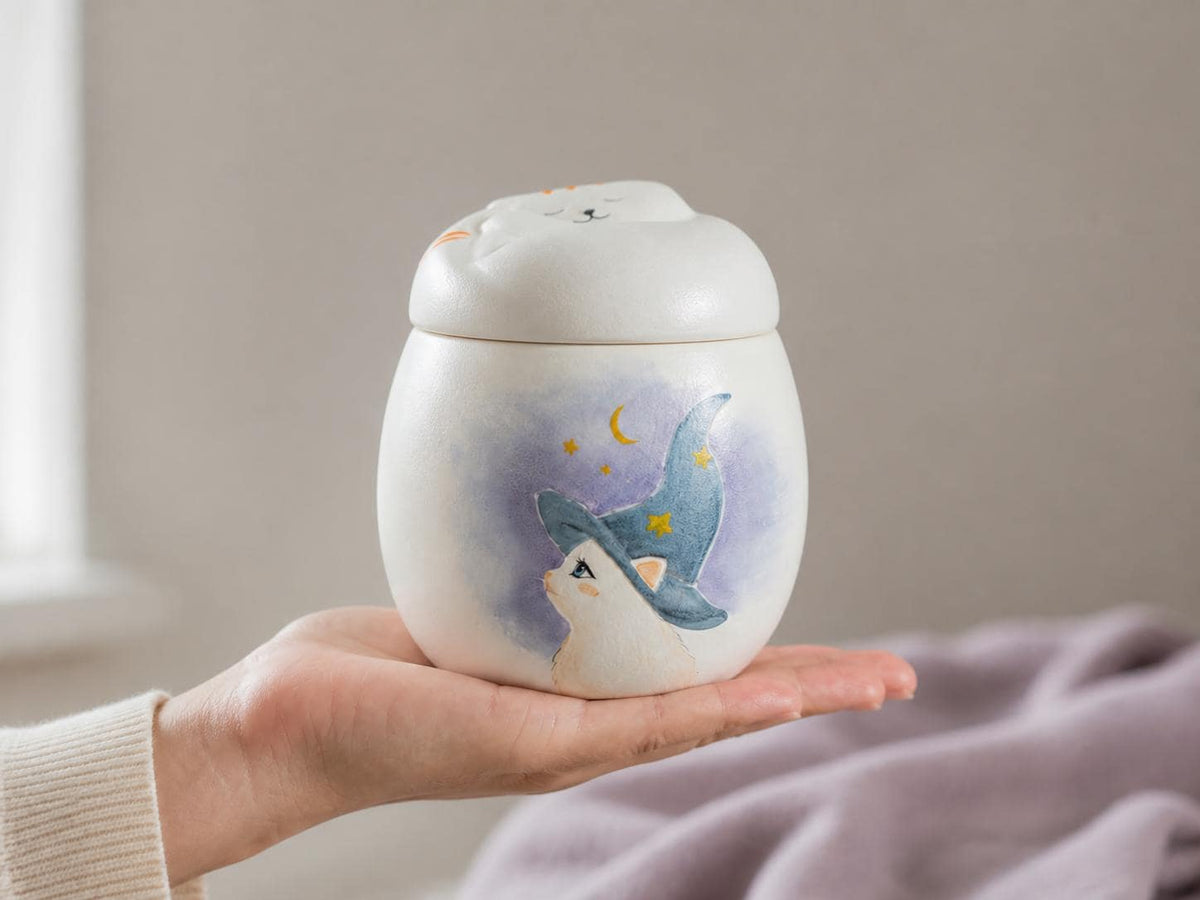 Witch Cat Cat Memorial Urn product photo 8