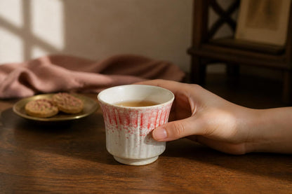 Vintage Ribbed Ceramic Coffee Mug product photo 4