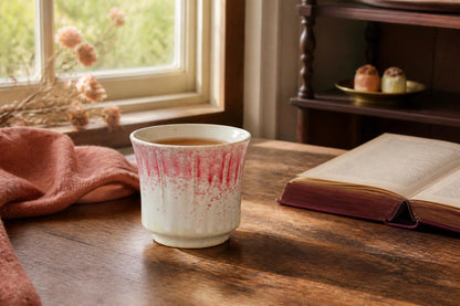 Vintage Ribbed Ceramic Coffee Mug product photo 3