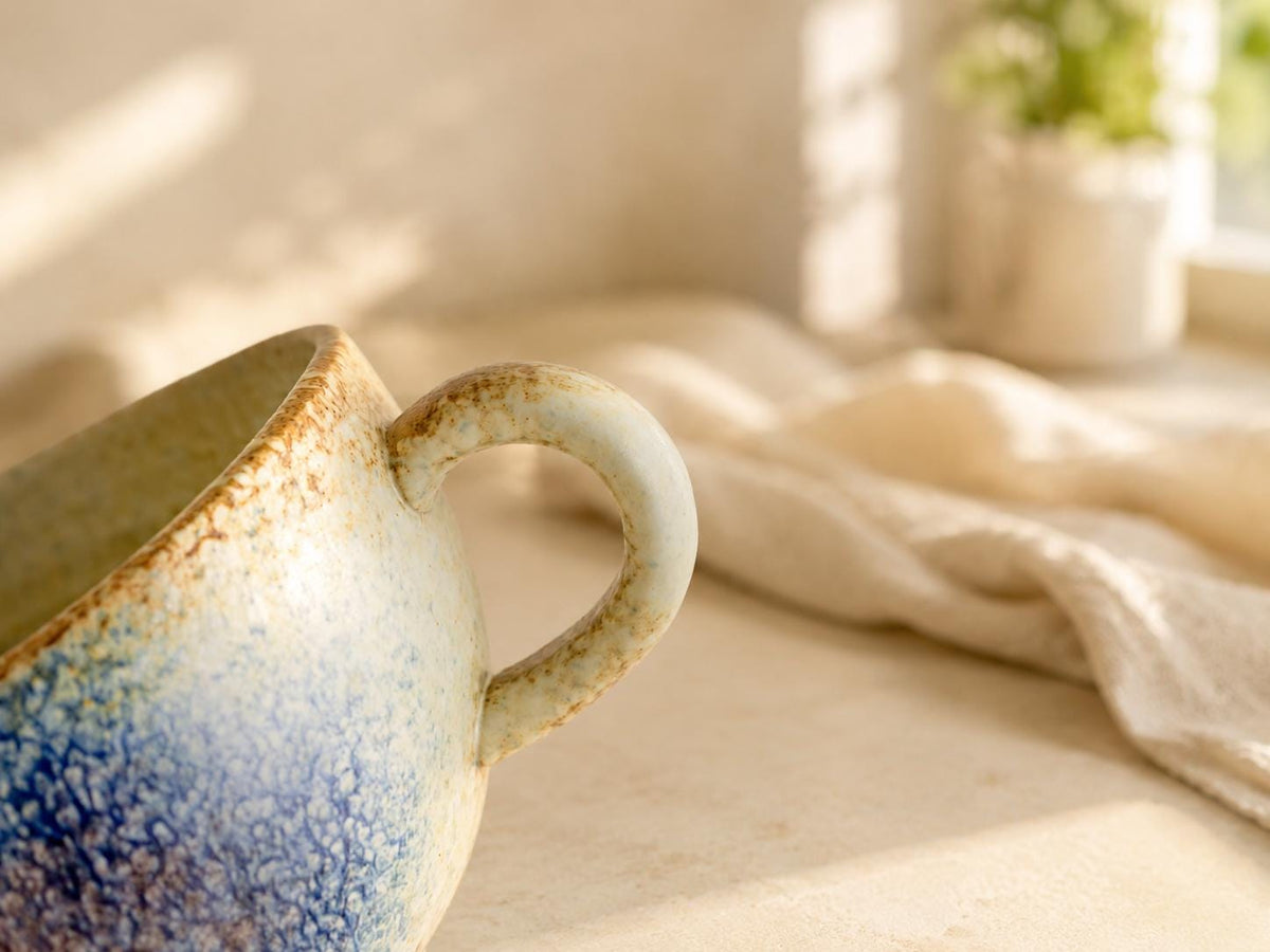 Handmade Ceramic Breakfast Bowl Set with Plate and Spoon product photo 5