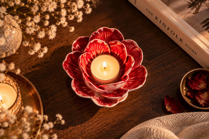 Red Rose Ceramic Candle Holder product photo 3