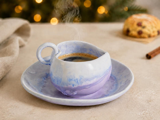 Heart-Shaped Coffee Cup and Saucer product photo 1