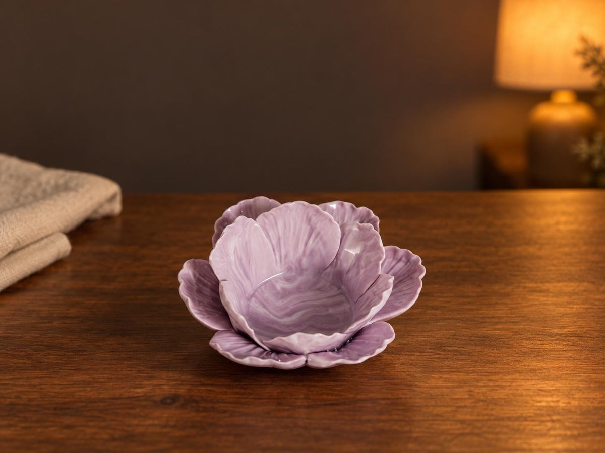 Handmade Lavender Flower Ceramic Candle Holder product photo 4