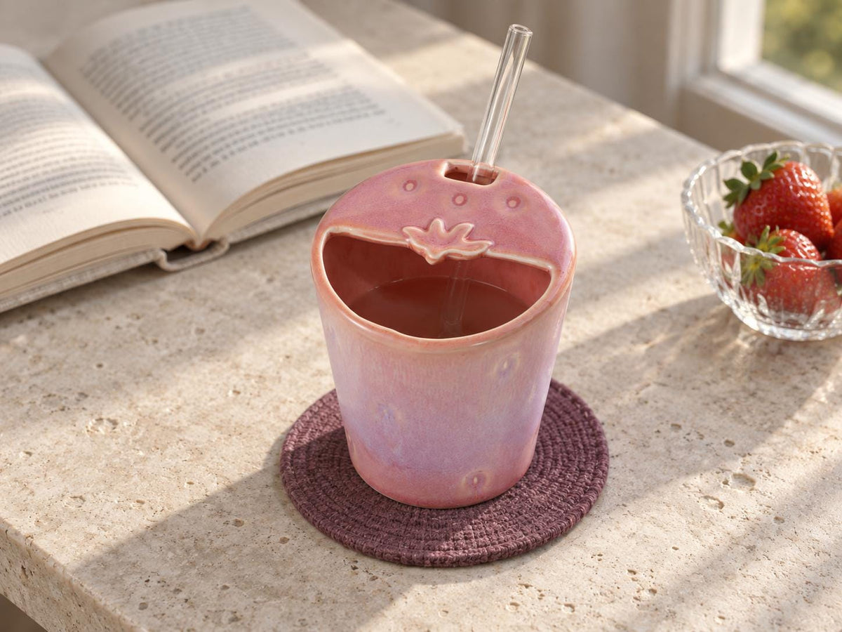 Lavender Pink Ceramic Tumbler product photo 6