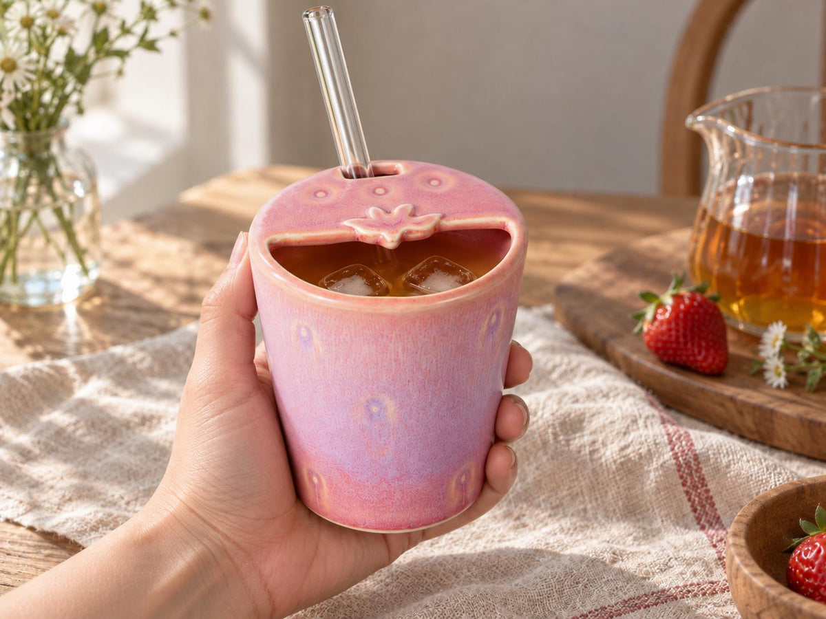 Lavender Pink Ceramic Tumbler product photo 1