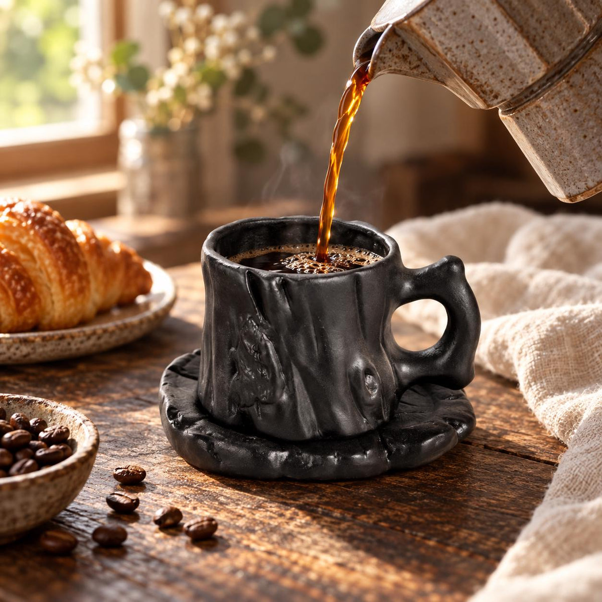 Tree Stump Coffee Cup and Saucer product photo 5