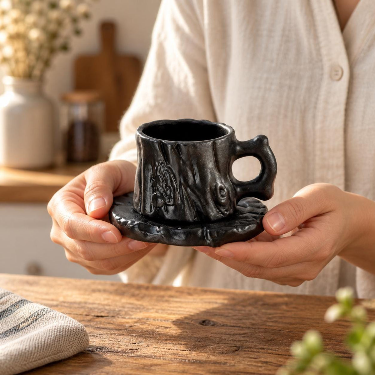 Tree Stump Coffee Cup and Saucer product photo 4