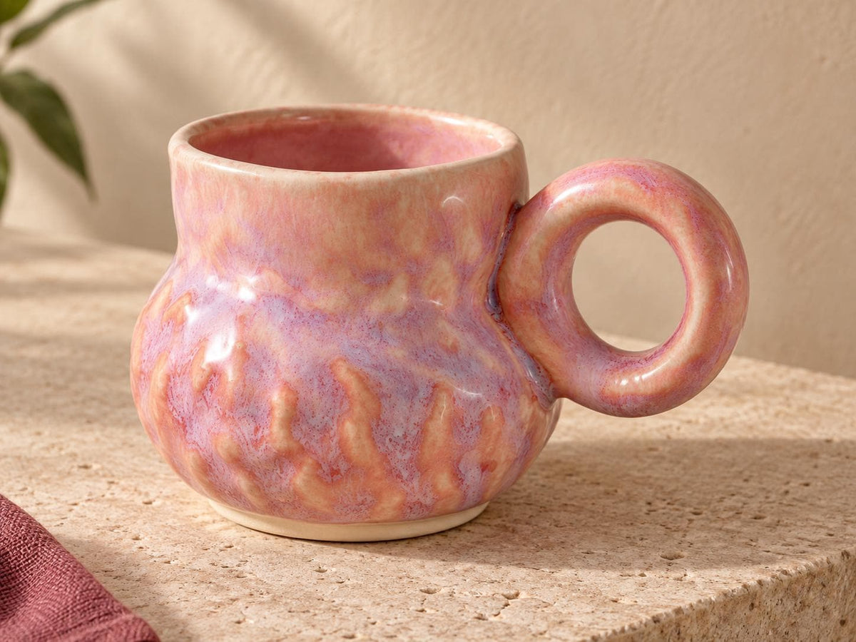 Pink Coral Ceramic Coffee Mug product photo 7
