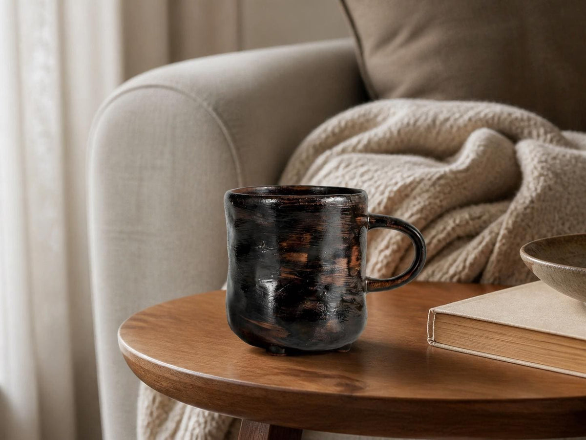 Black Brown Ceramic Coffee Mug product photo 4