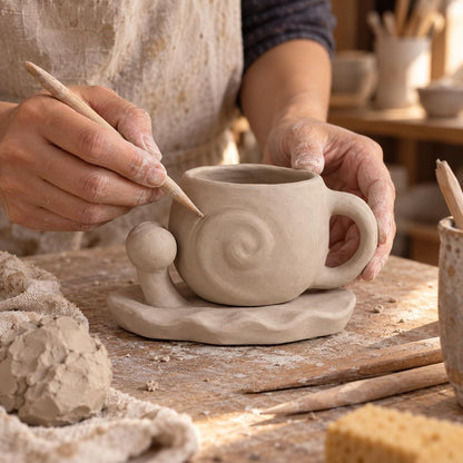 White Snail Coffee Cup and Saucer product photo 5