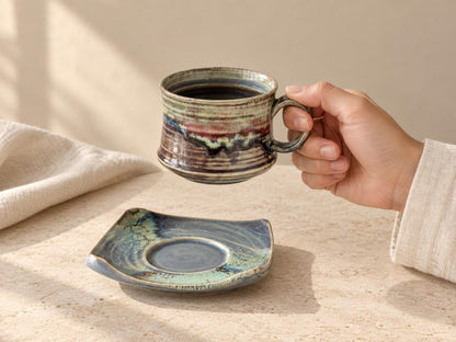 Earthy Coffee Cup and Saucer product photo 3