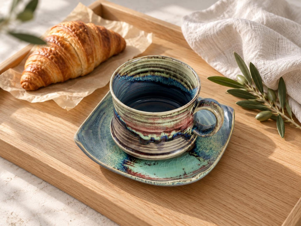 Earthy Coffee Cup and Saucer product photo 5