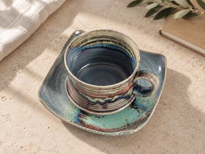 Earthy Coffee Cup and Saucer product photo 4