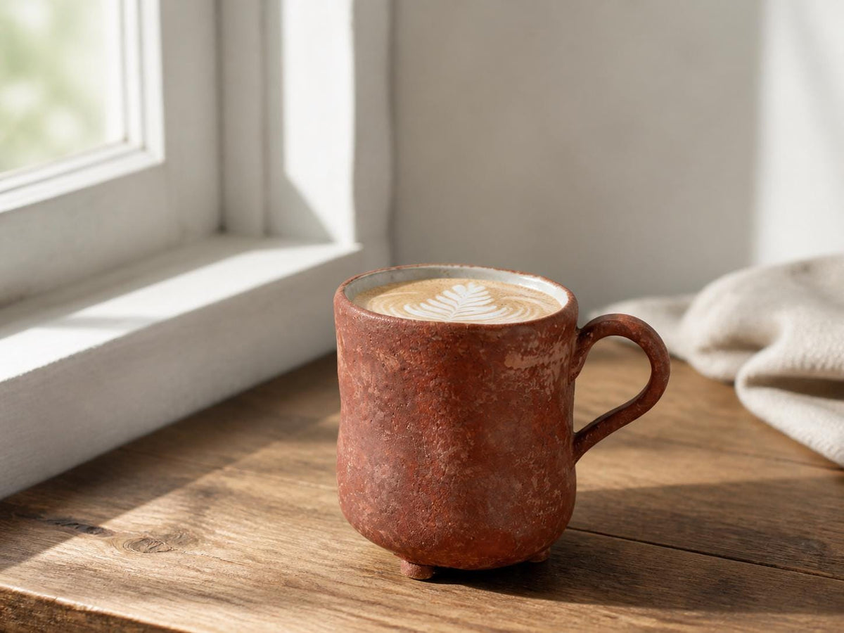 Red Brown Ceramic Coffee Mug product photo 1