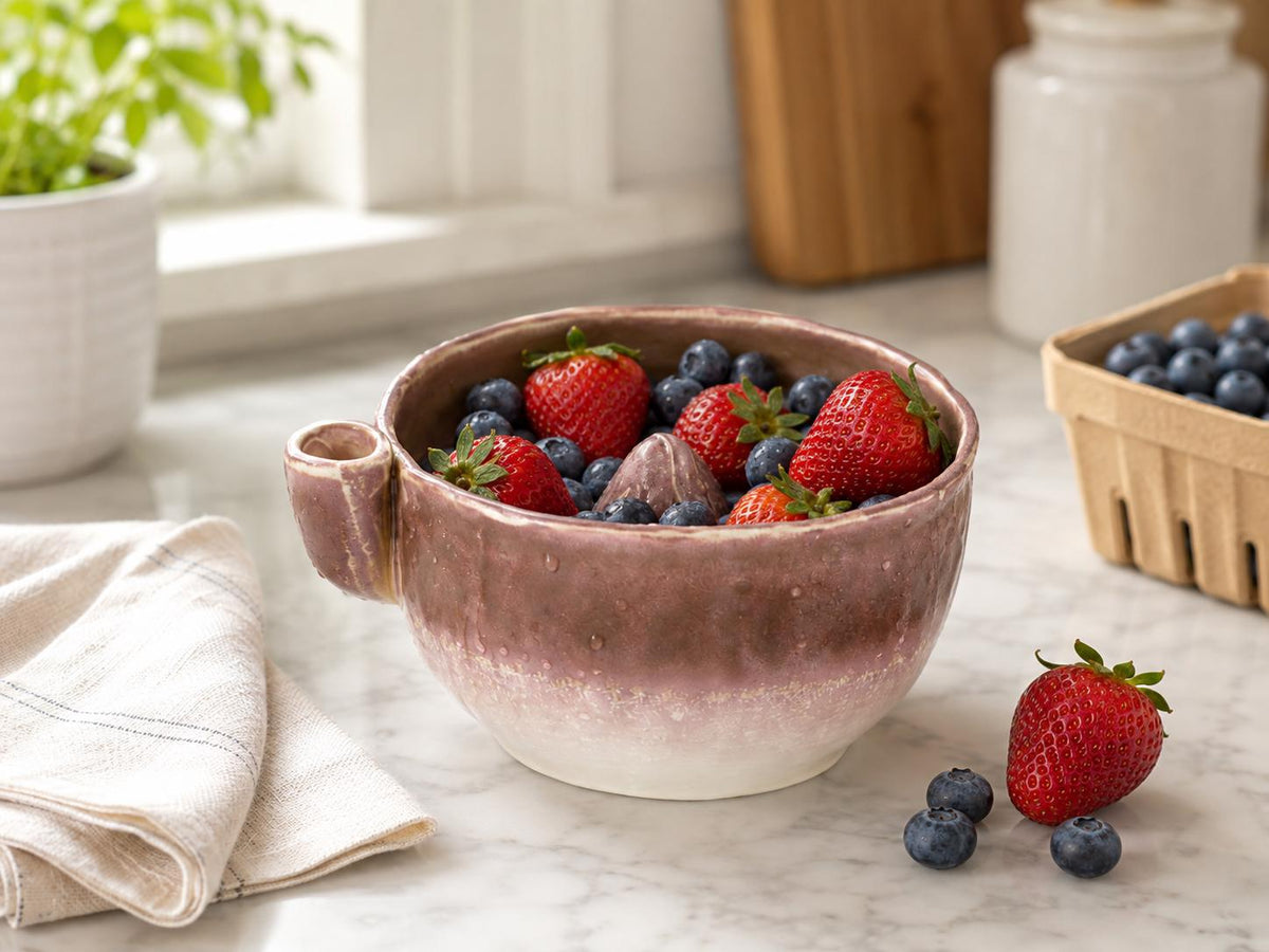 Handmade Ceramic Berry Washing Bowl product photo 5