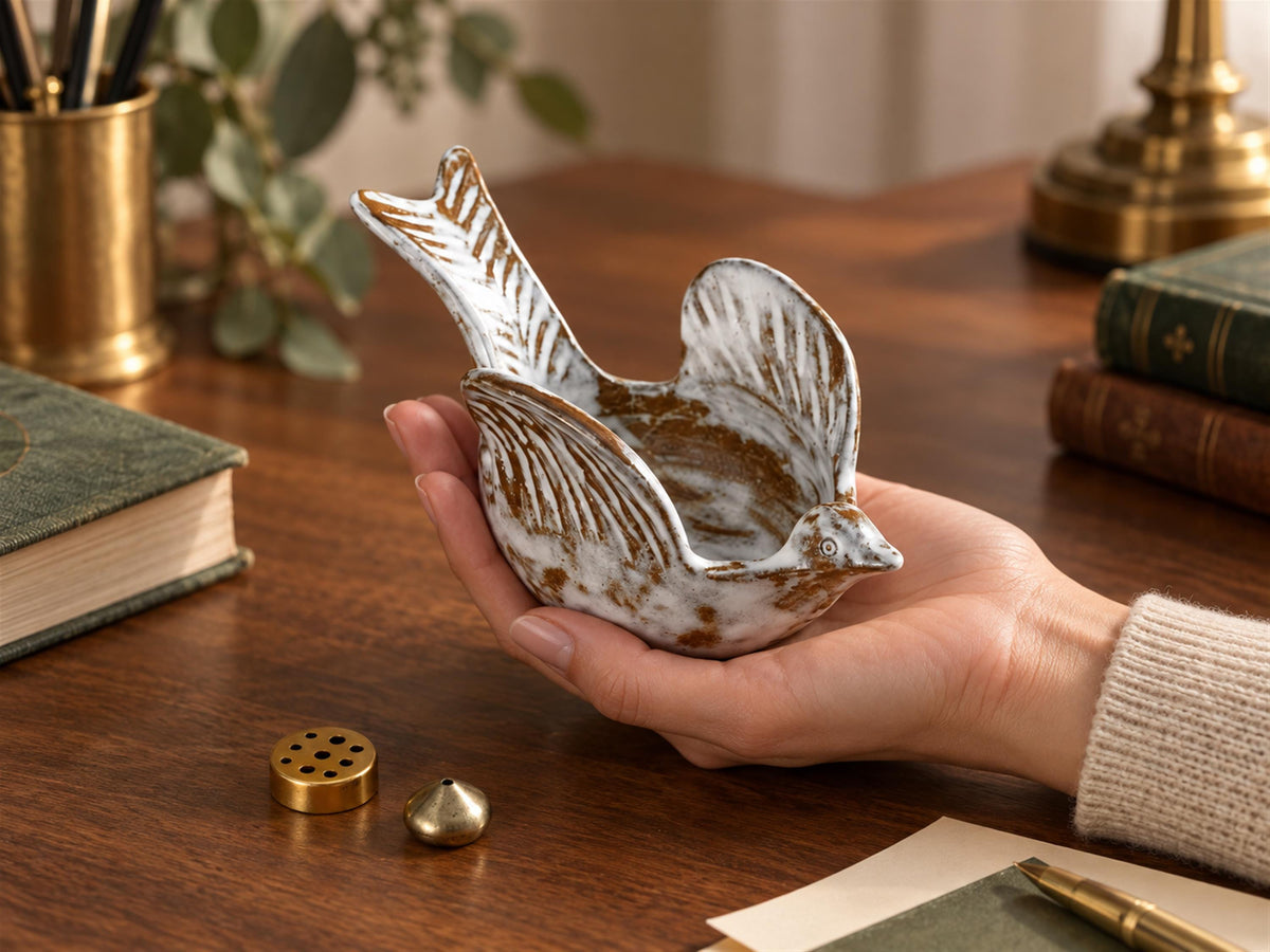 Ceramic Bird Incense Burner product photo 5
