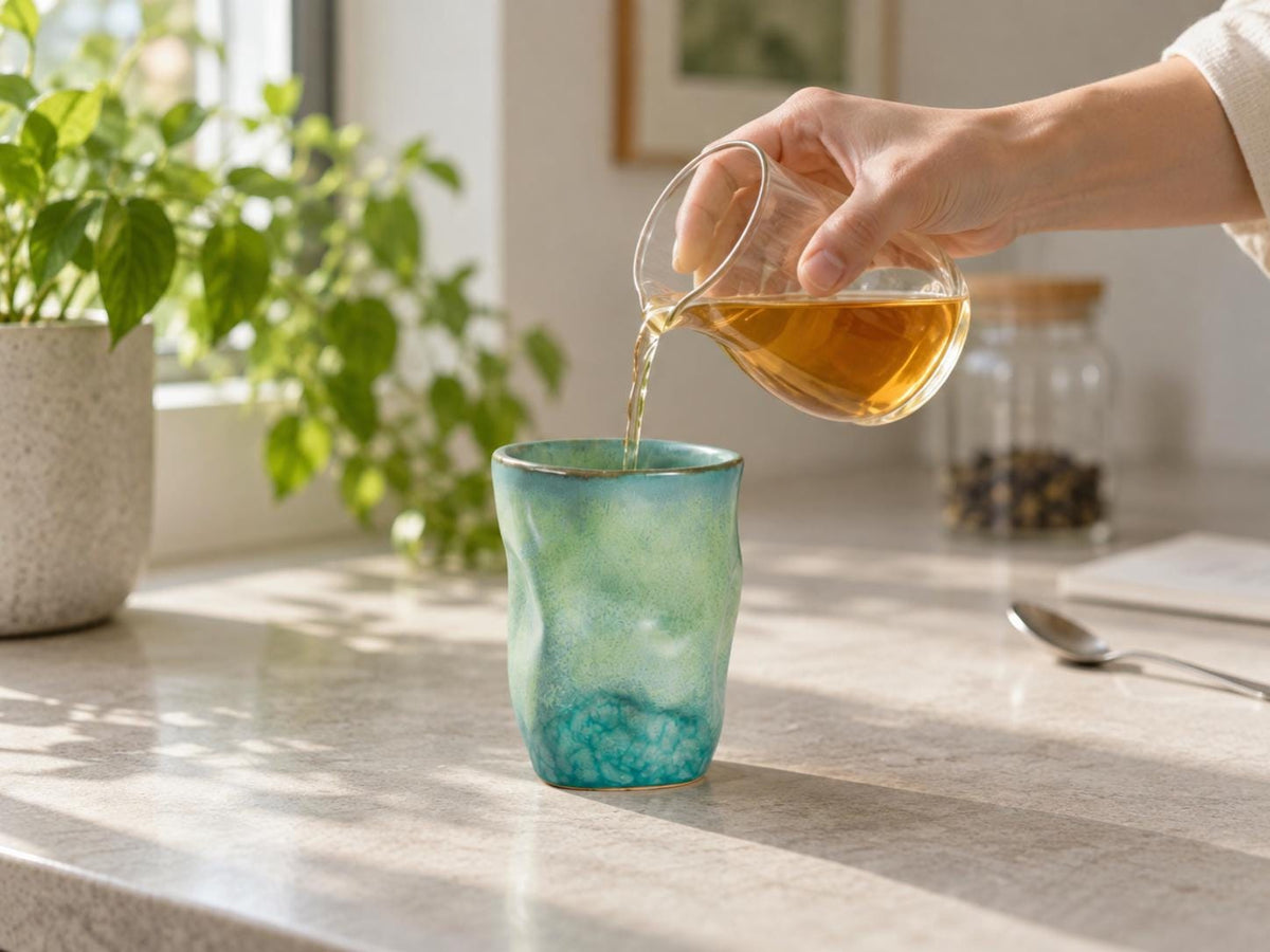 Jade Teal Ceramic Tumbler product photo 5