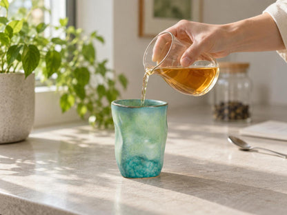 Jade Teal Ceramic Tumbler product photo 5