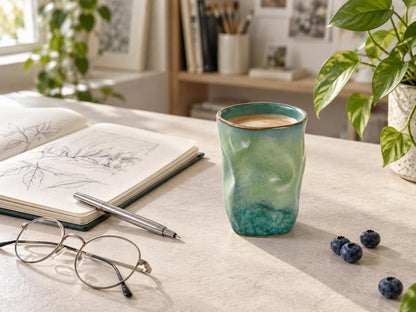 Jade Teal Ceramic Tumbler product photo 6