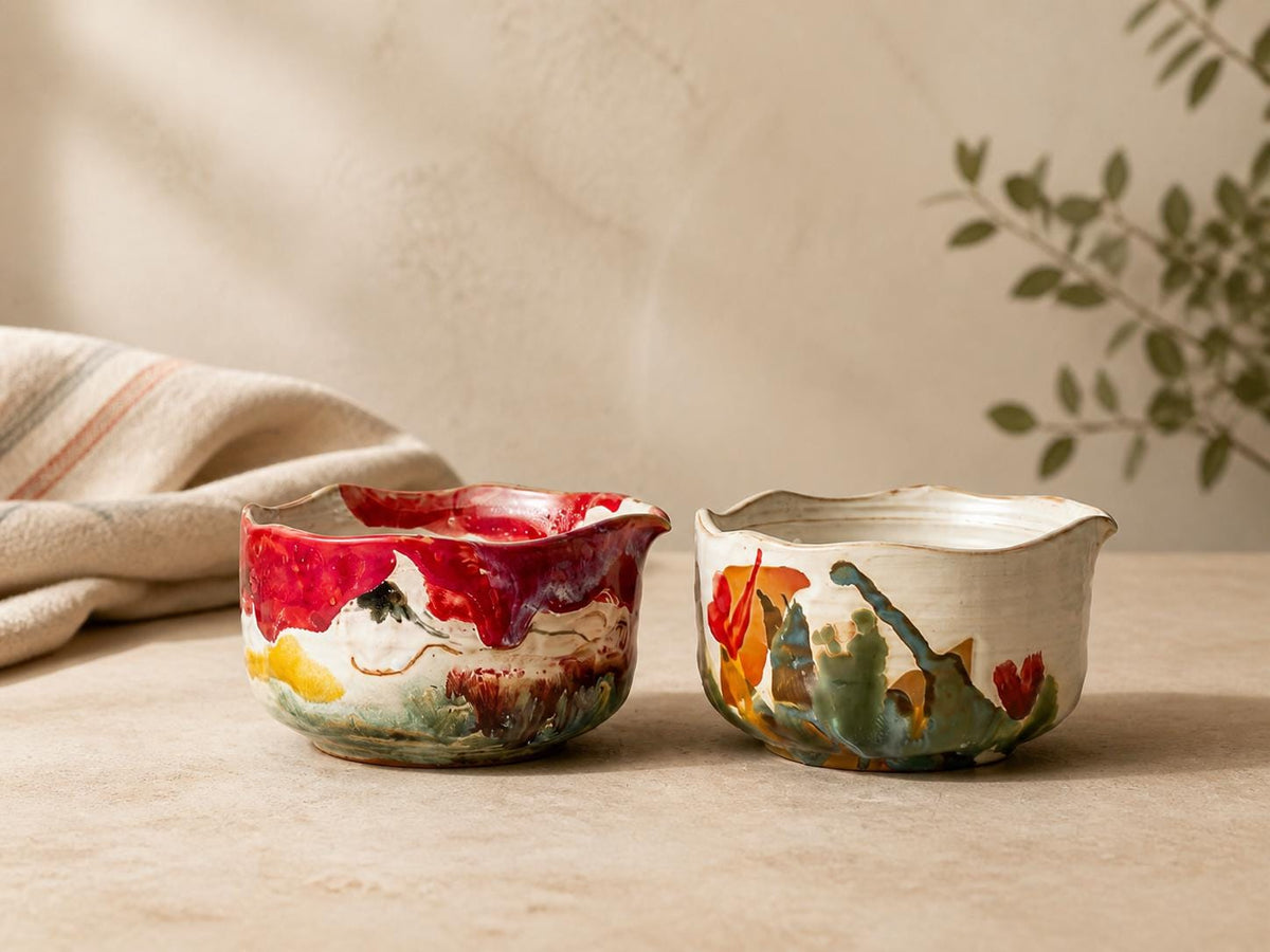 Garden Brushwork Matcha Bowl Set product photo 3