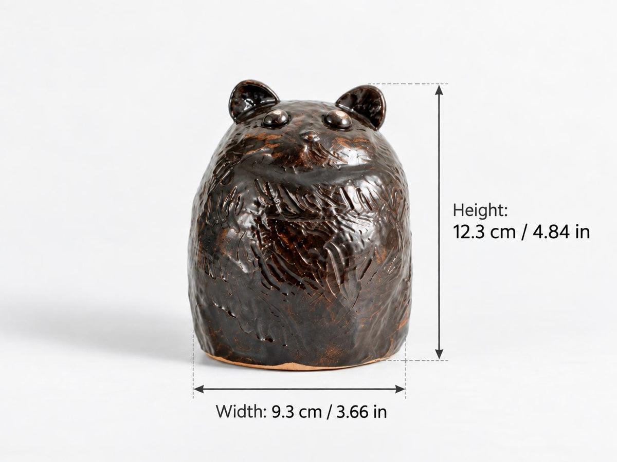 Handmade Black Cat Ceramic Vase product photo 6