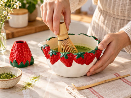 Strawberry Matcha Bowl Set product photo 3