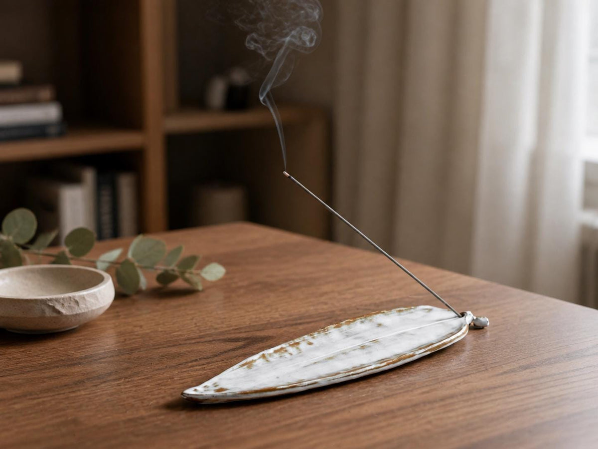 Handmade Ceramic Leaf Incense Holder product photo 5