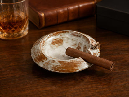 Handmade Ceramic Cigar Ashtray with Floral Cigar Rest product photo 7