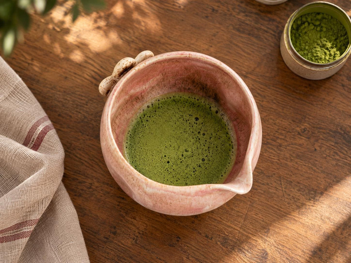 Pink Floral Matcha Bowl Set product photo 4