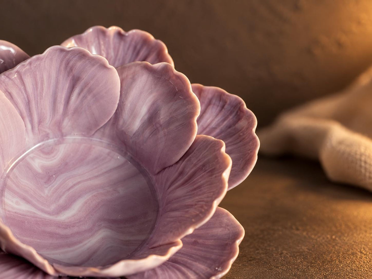 Handmade Lavender Flower Ceramic Candle Holder product photo 2