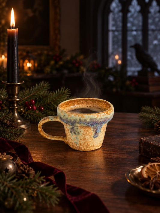 Amber Hearth Drip Glaze Ceramic Coffee Mug product photo 1