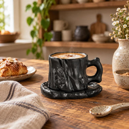 Tree Stump Coffee Cup and Saucer product photo 3