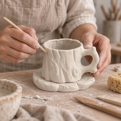 Tree Stump Coffee Cup and Saucer product photo 7