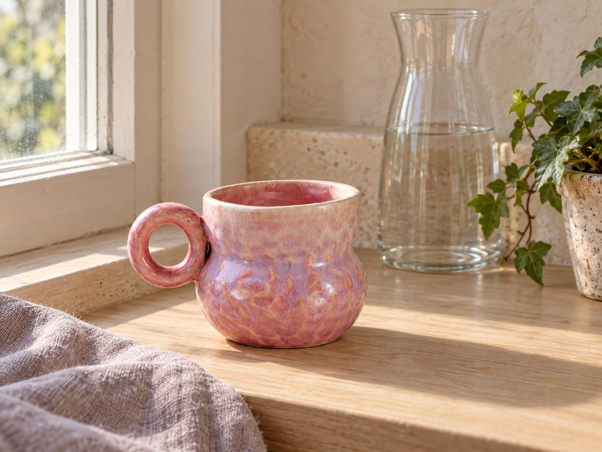 Pink Coral Ceramic Coffee Mug product photo 6