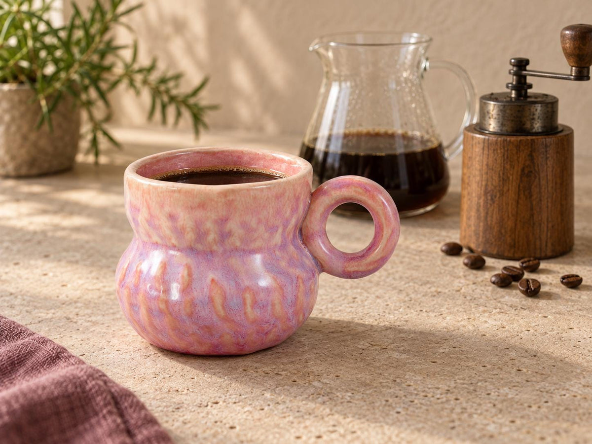 Pink Coral Ceramic Coffee Mug product photo 5