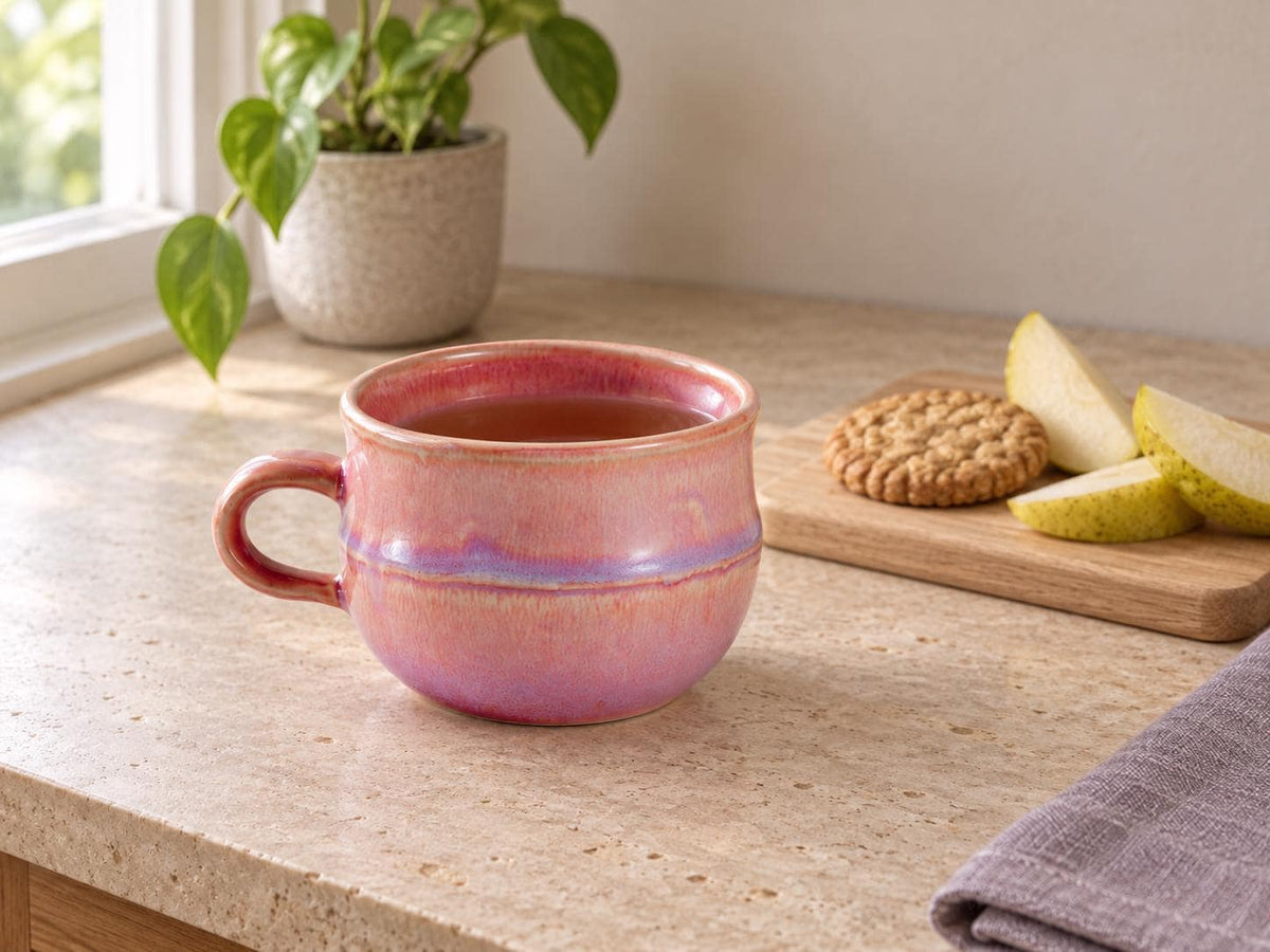 Coral Pink Ceramic Coffee Mug product photo 7