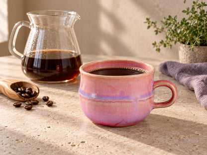 Coral Pink Ceramic Coffee Mug product photo 5