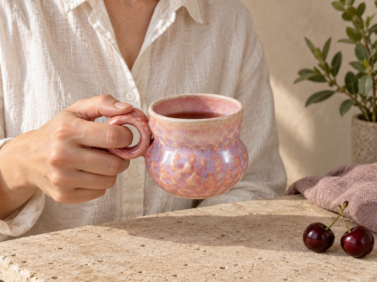Pink Coral Ceramic Coffee Mug product photo 1