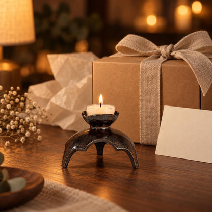 Black Ceramic Tealight Candle Holder product photo 8
