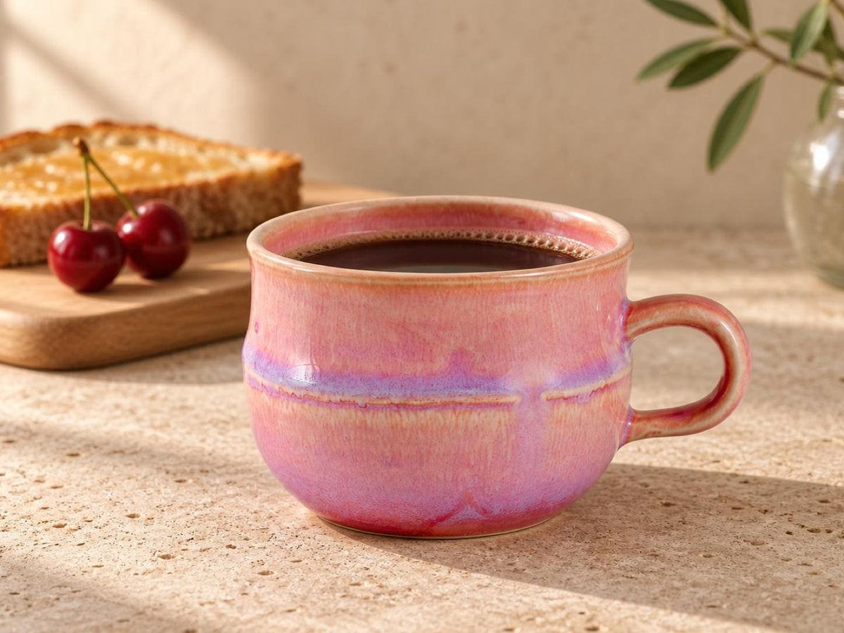 Coral Pink Ceramic Coffee Mug product photo 1