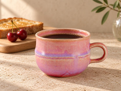 Coral Pink Ceramic Coffee Mug product photo 1