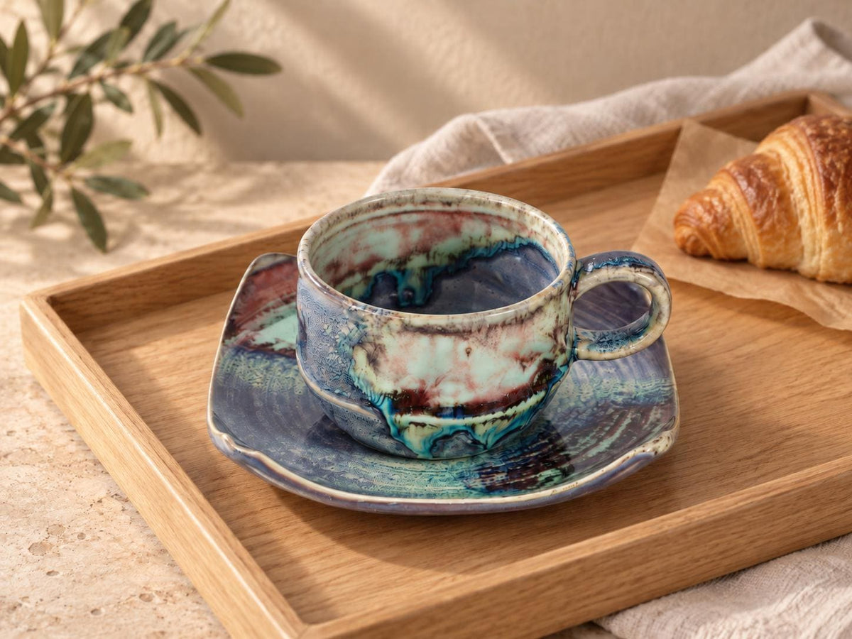 Earthy Espresso Cup and Saucer product photo 4