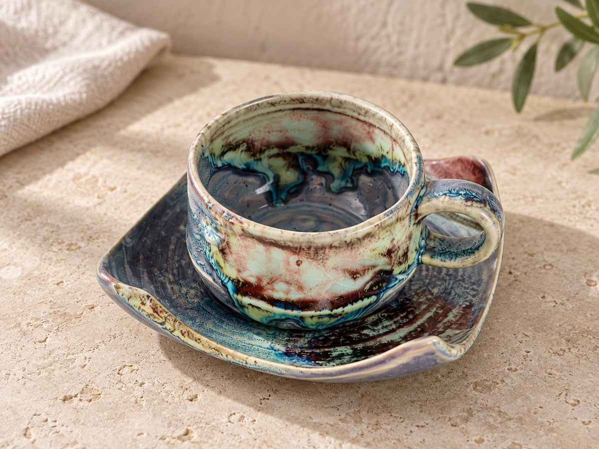 Earthy Espresso Cup and Saucer product photo 6