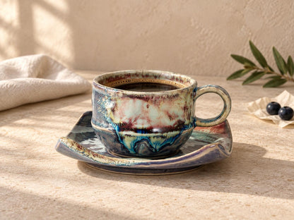 Earthy Espresso Cup and Saucer product photo 2